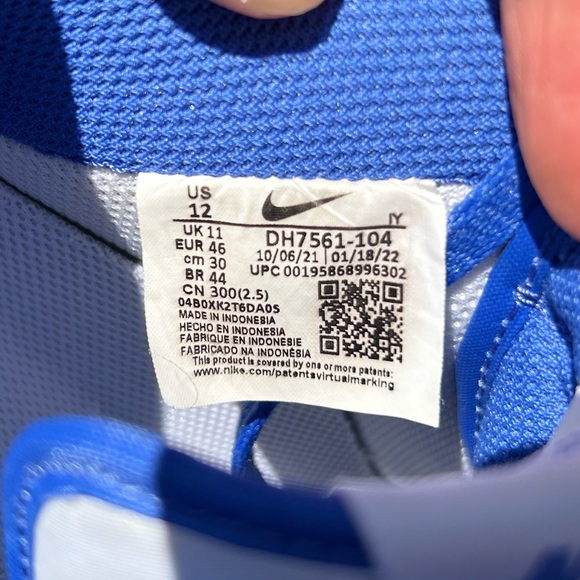 Nike Air Force 1 '07 White Medium Blue Sneakers Shoes Trainers DH7561-104 Jordan - Picture 15 of 16